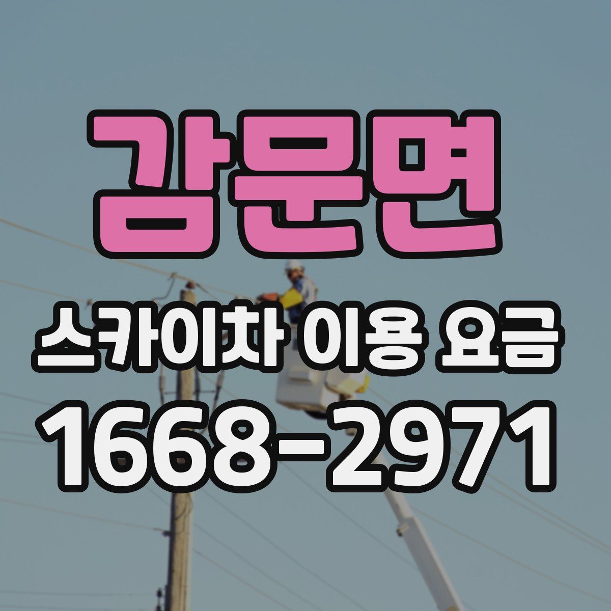 감문면 스카이차 이용 요금