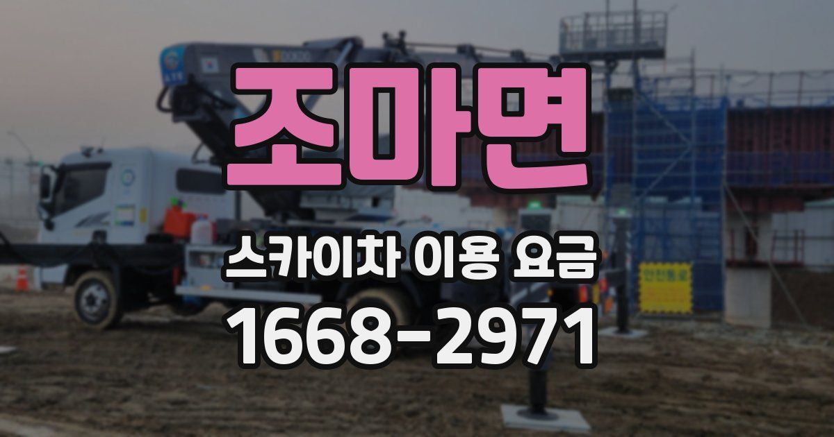 조마면 스카이차 이용 요금