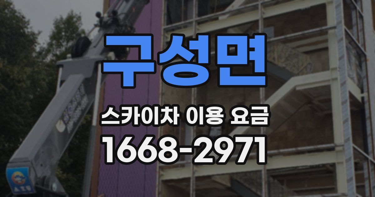 구성면 스카이차 이용 요금