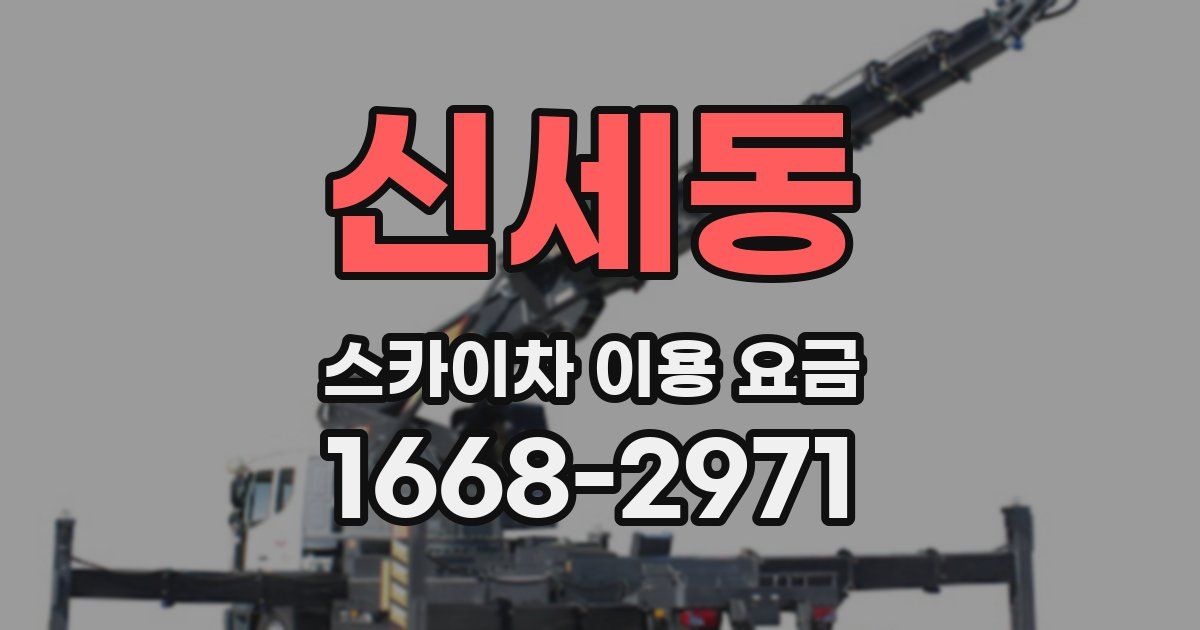 신세동 스카이차 이용 요금