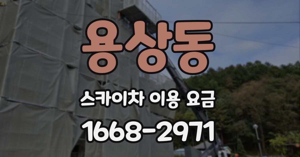 용상동 스카이차 이용 요금