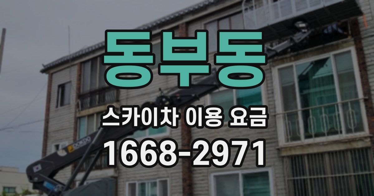 동부동 스카이차 이용 요금