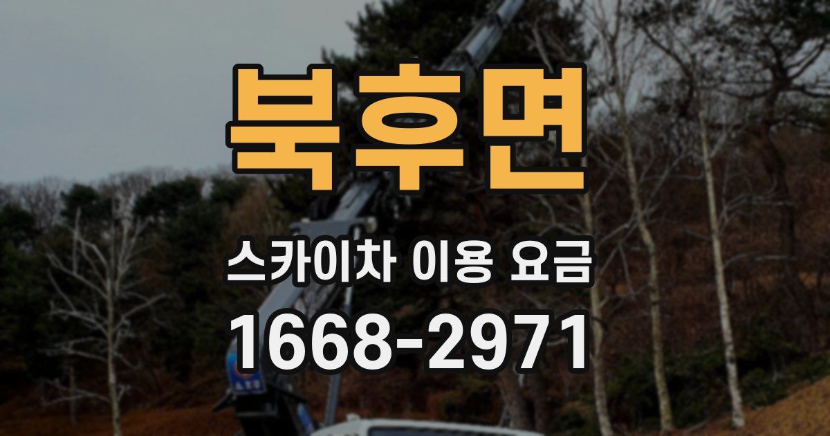 북후면 스카이차 이용 요금