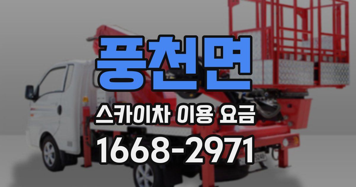 풍천면 스카이차 이용 요금