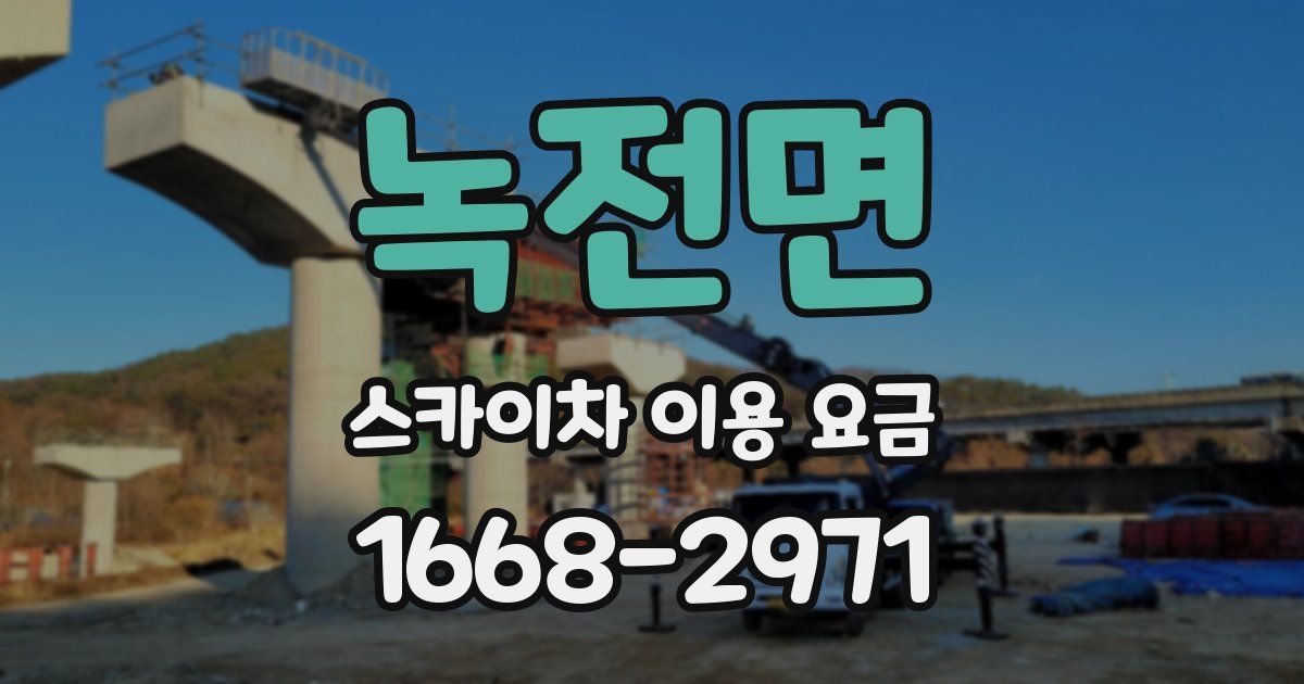 녹전면 스카이차 이용 요금
