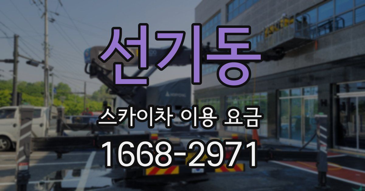 선기동 스카이차 이용 요금
