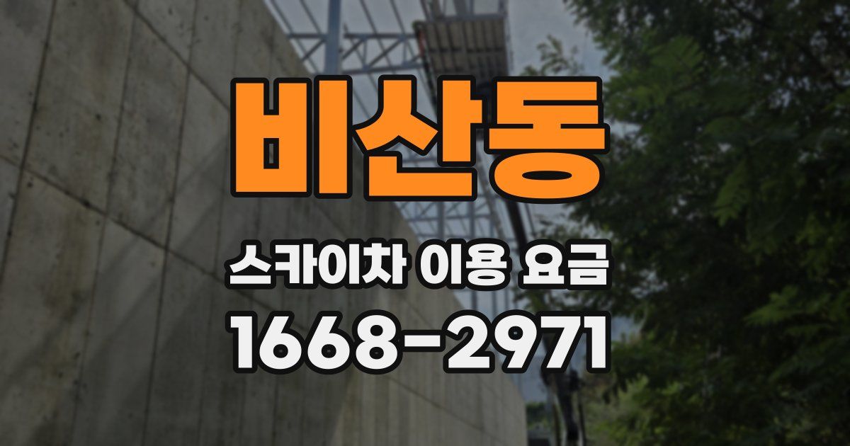 비산동 스카이차 이용 요금