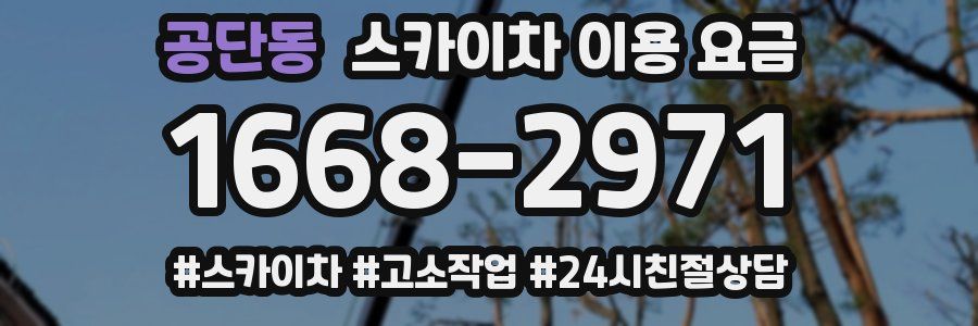 공단동 스카이차 이용 요금