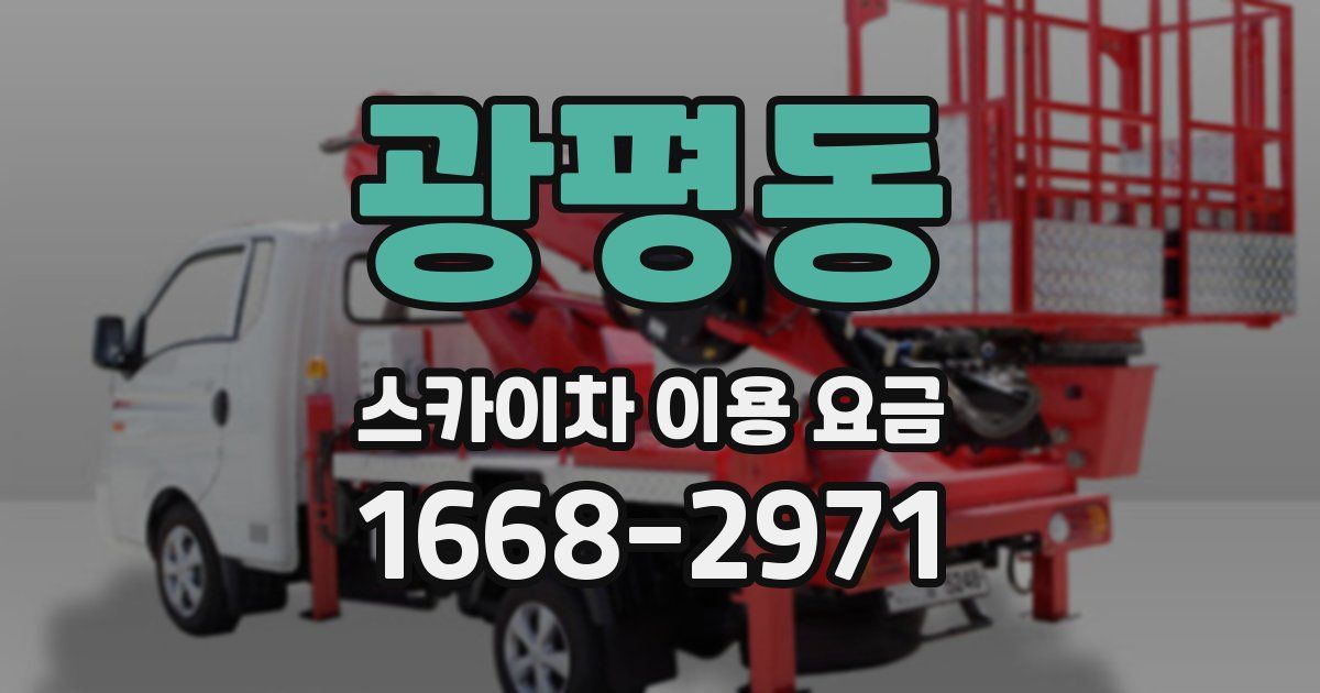 광평동 스카이차 이용 요금
