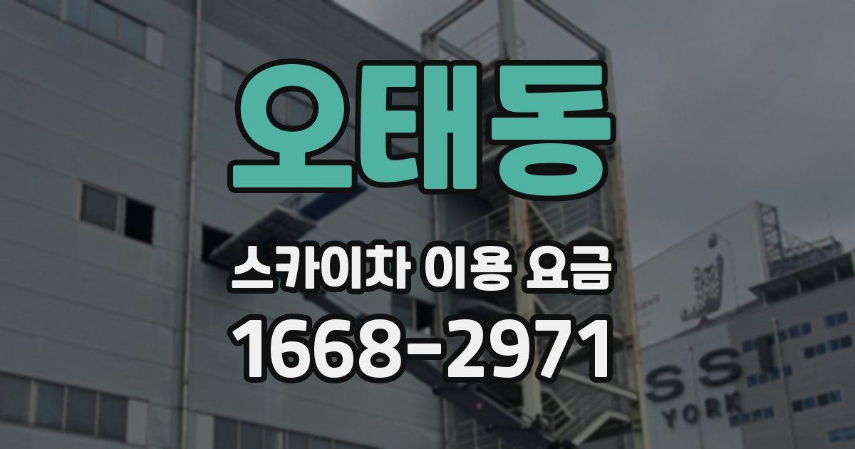 오태동 스카이차 이용 요금