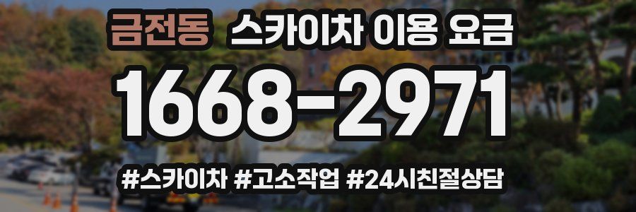 금전동 스카이차 이용 요금