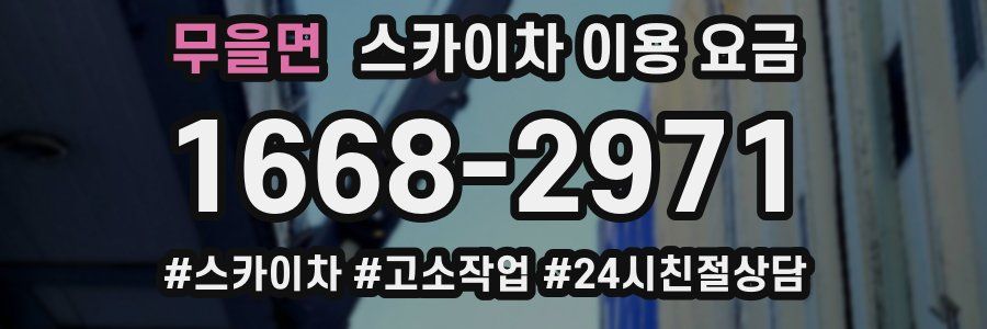 무을면 스카이차 이용 요금