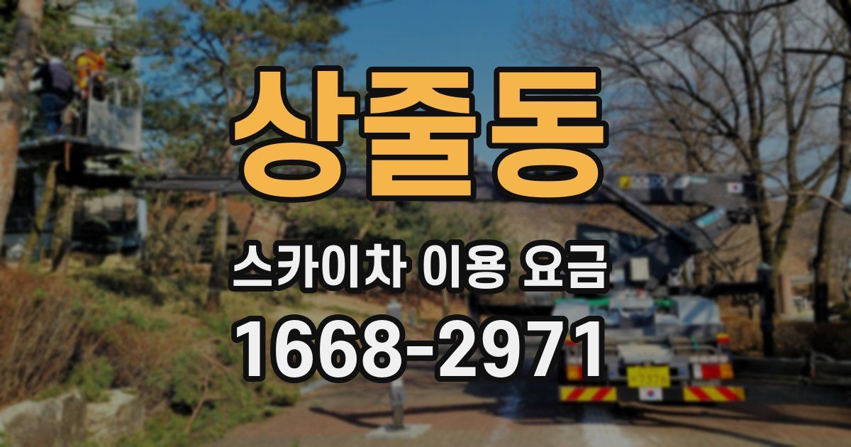 상줄동 스카이차 이용 요금