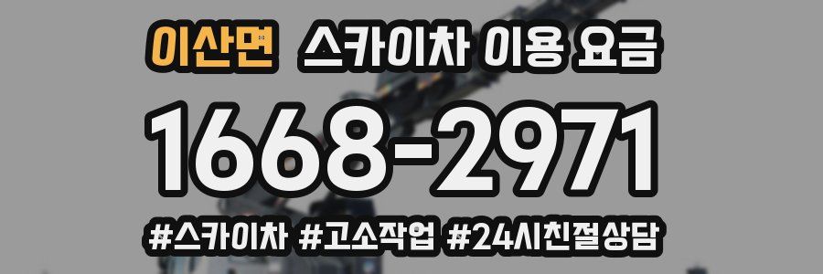 이산면 스카이차 이용 요금