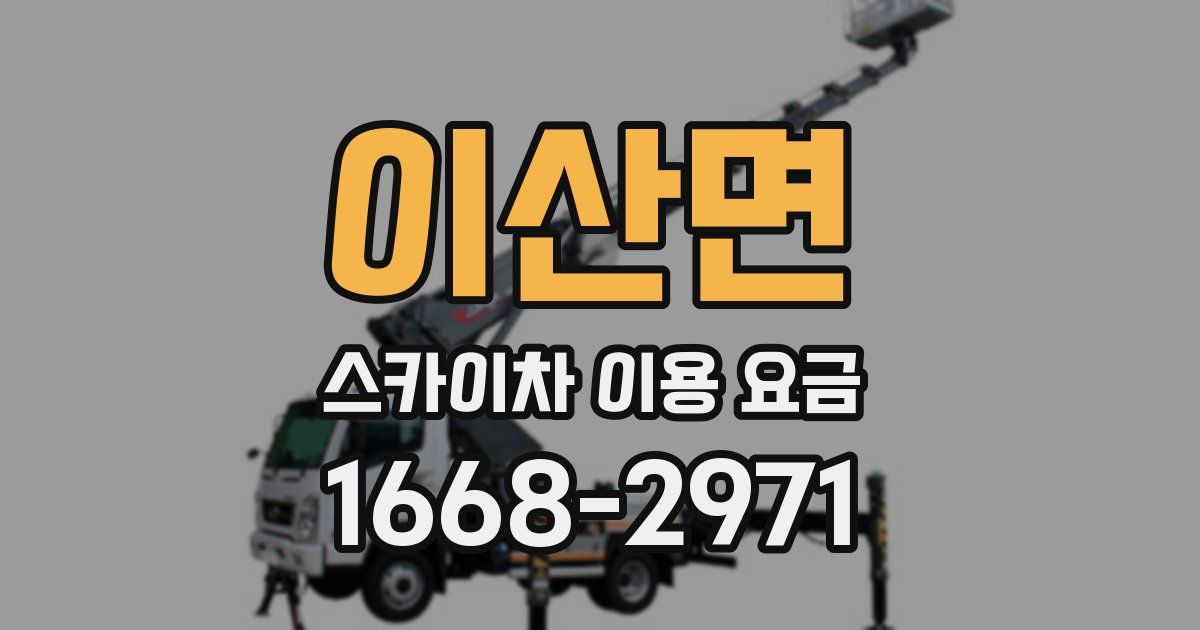이산면 스카이차 이용 요금