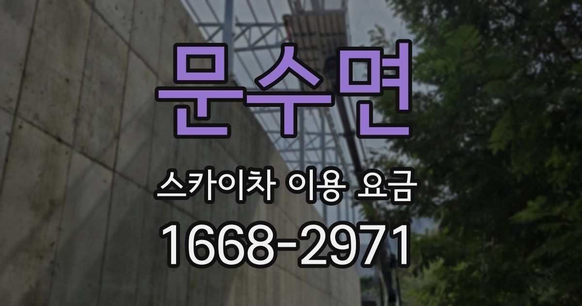 문수면 스카이차 이용 요금