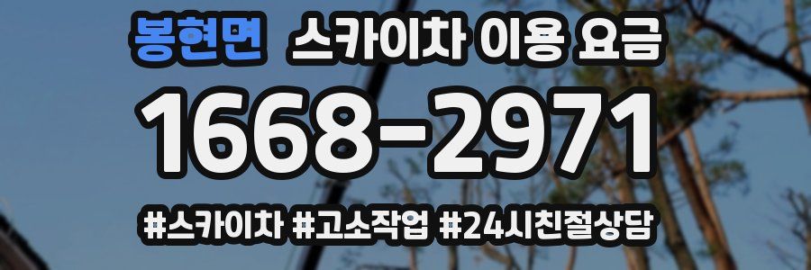 봉현면 스카이차 이용 요금