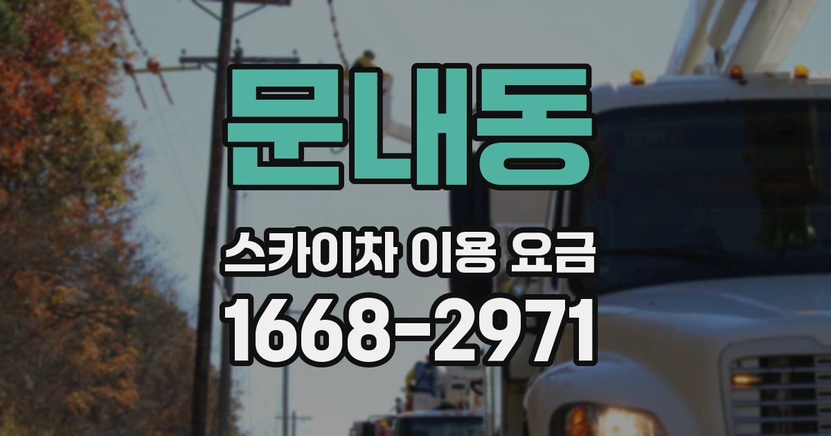 문내동 스카이차 이용 요금