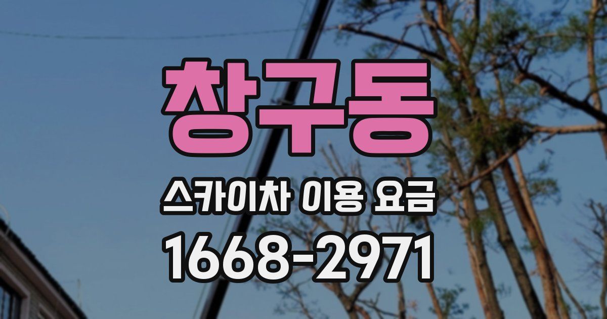 창구동 스카이차 이용 요금