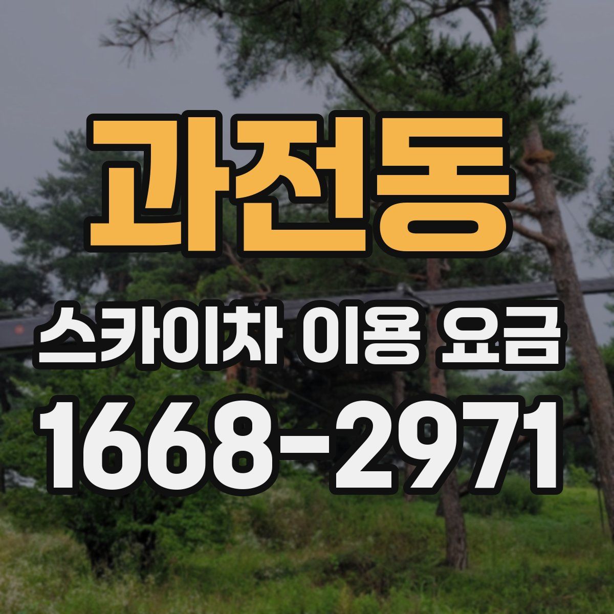 과전동 스카이차 이용 요금