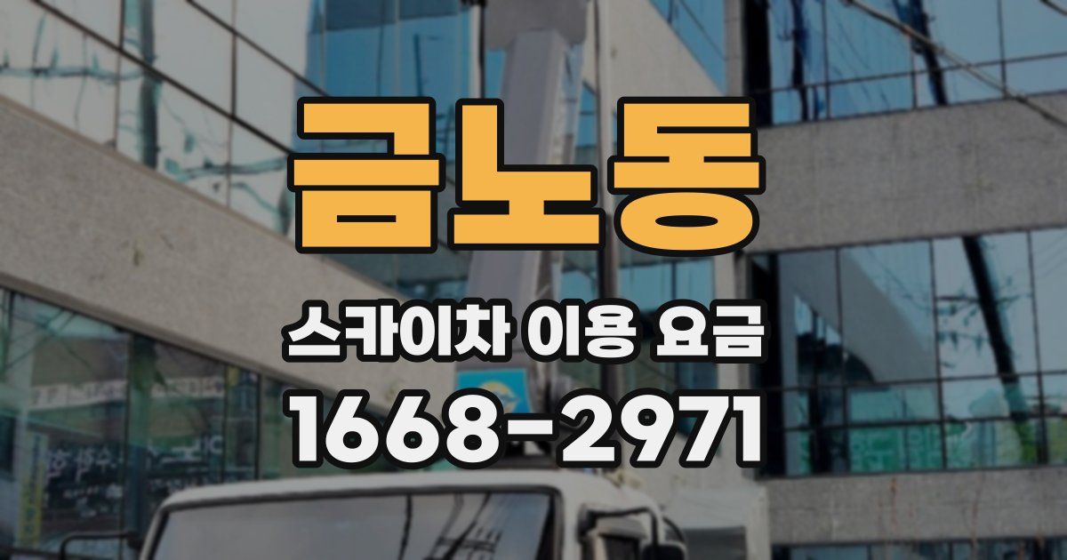 금노동 스카이차 이용 요금