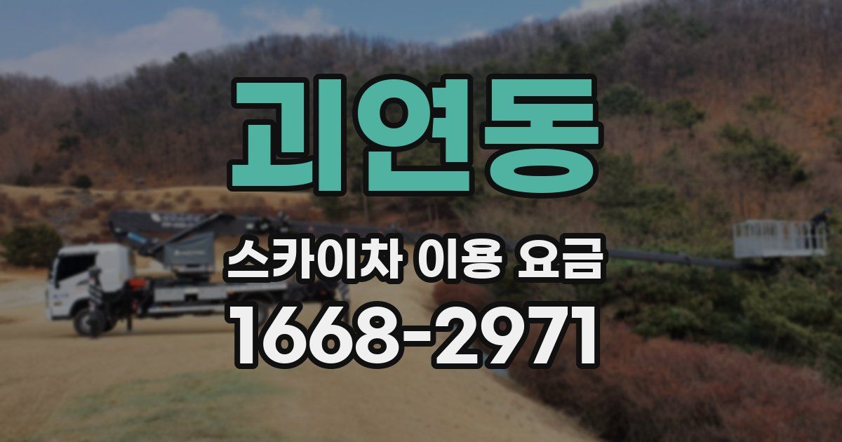 괴연동 스카이차 이용 요금