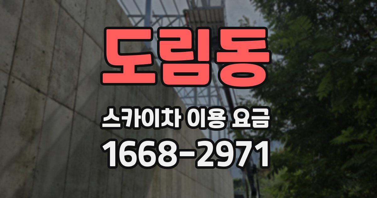 도림동 스카이차 이용 요금