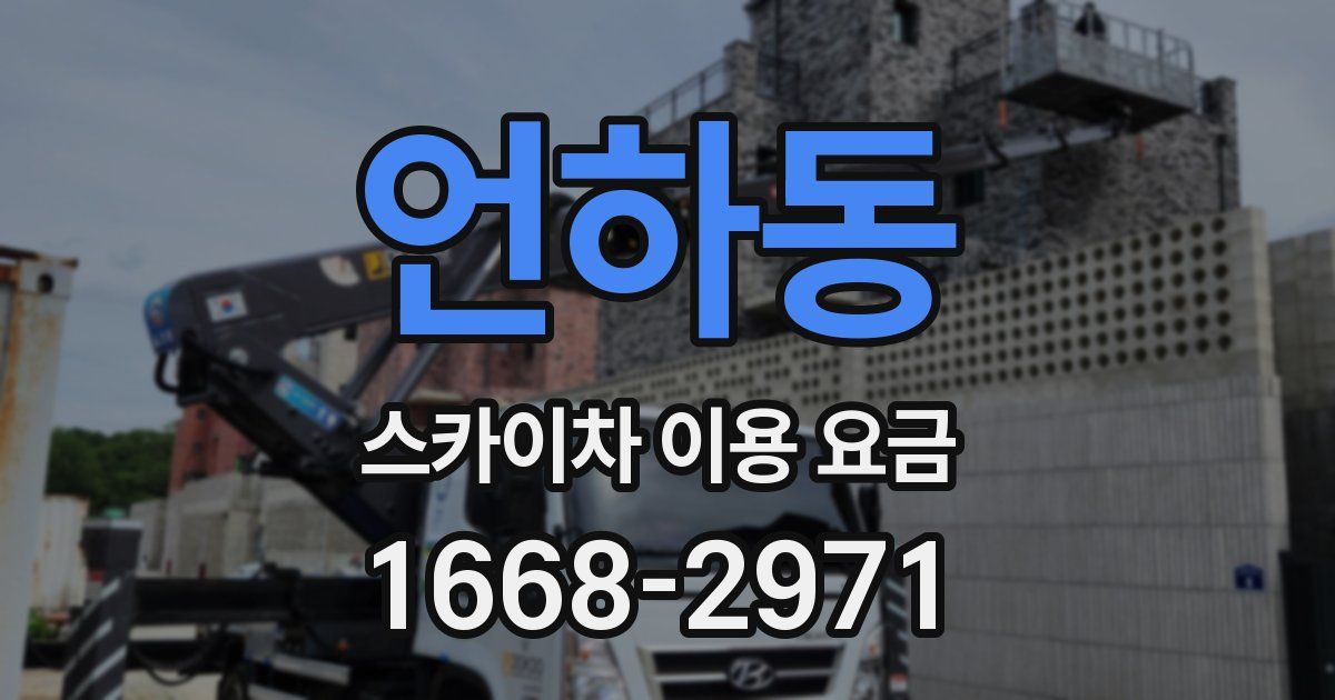언하동 스카이차 이용 요금