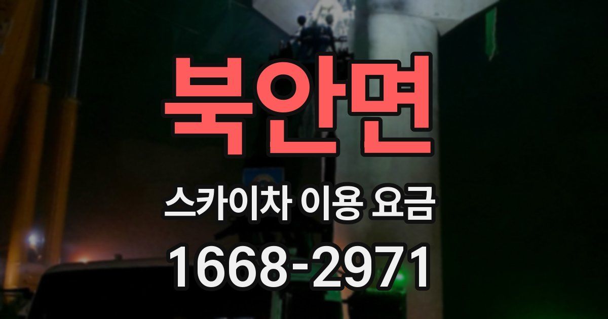 북안면 스카이차 이용 요금