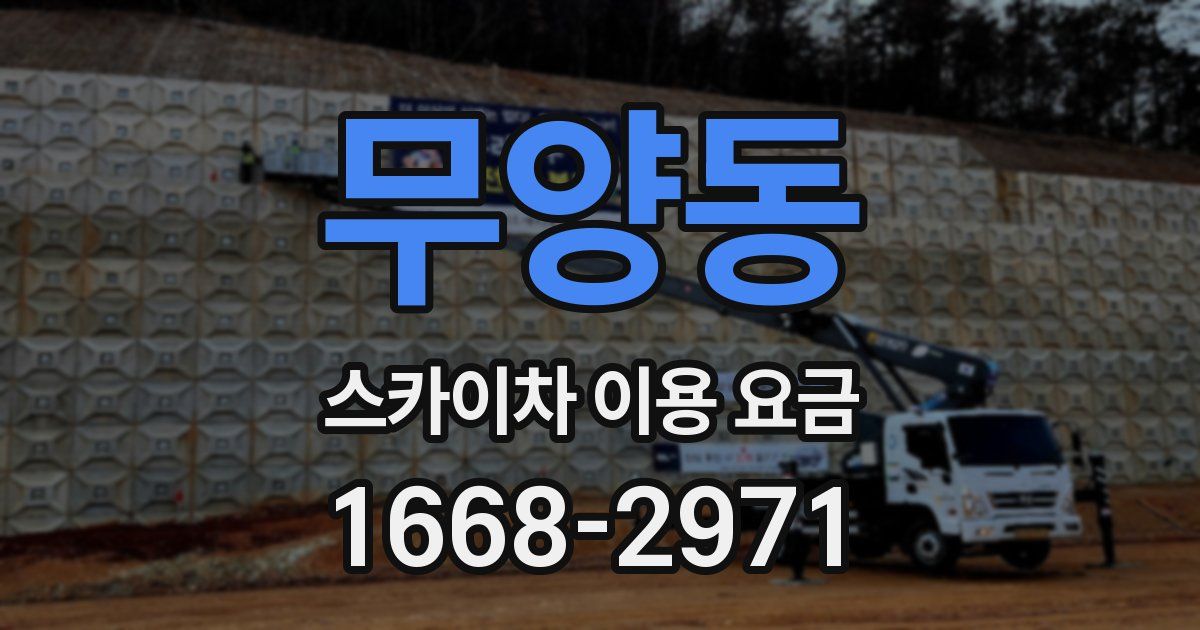 무양동 스카이차 이용 요금