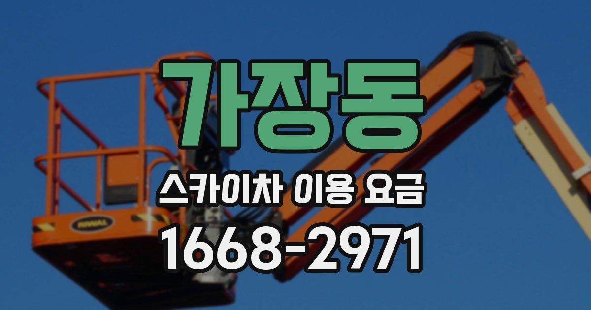 가장동 스카이차 이용 요금