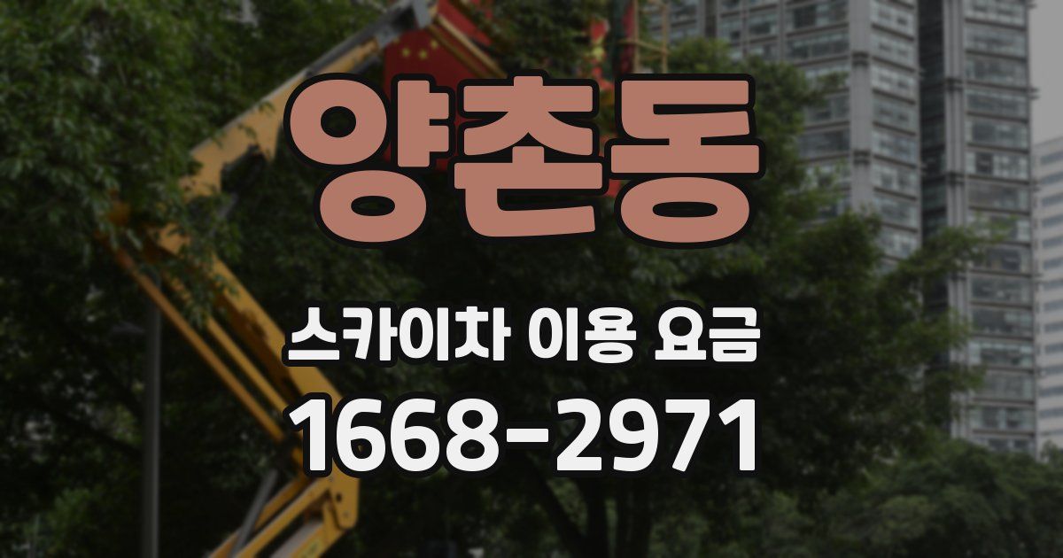 양촌동 스카이차 이용 요금