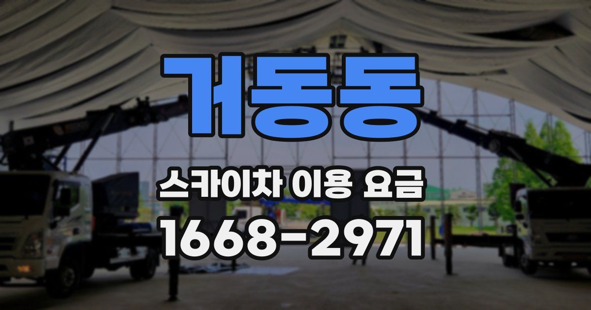 거동동 스카이차 이용 요금