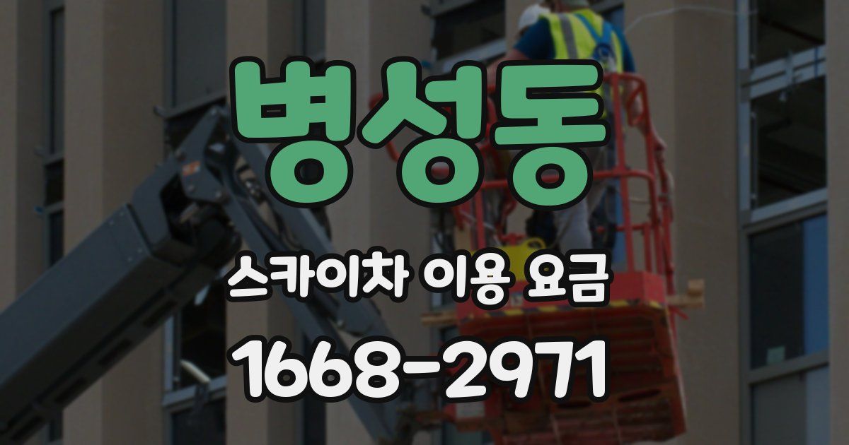 병성동 스카이차 이용 요금