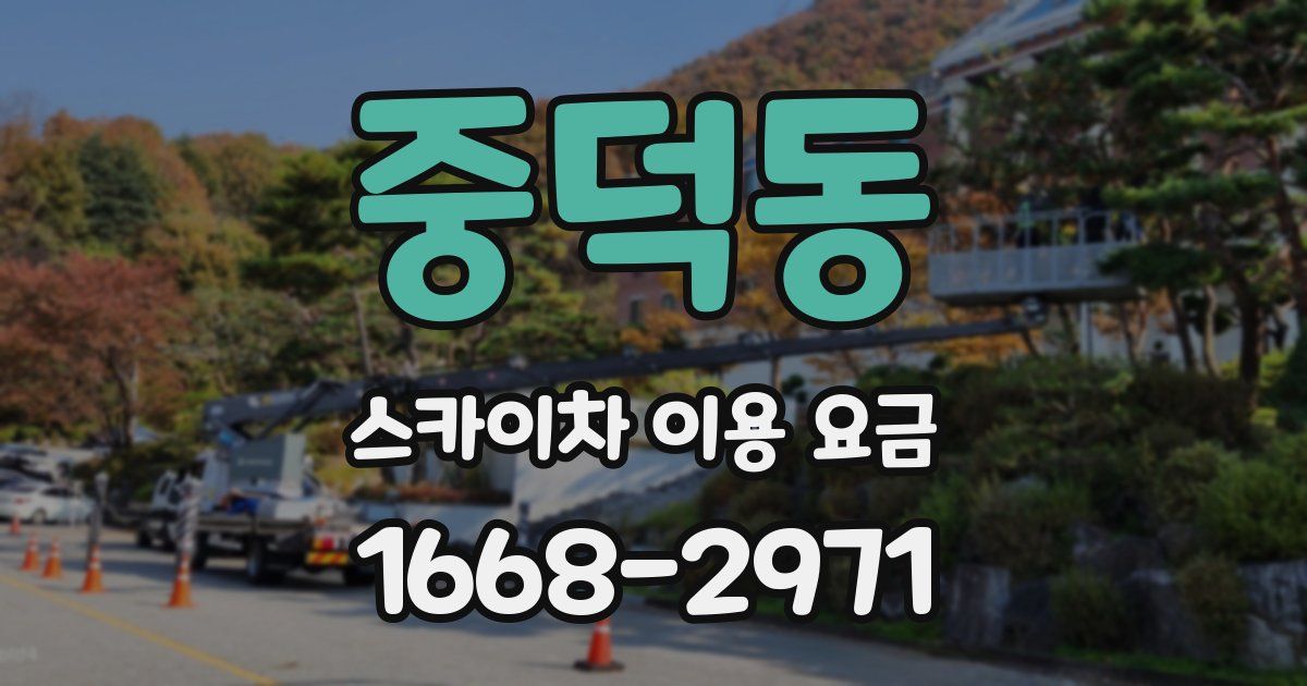 중덕동 스카이차 이용 요금