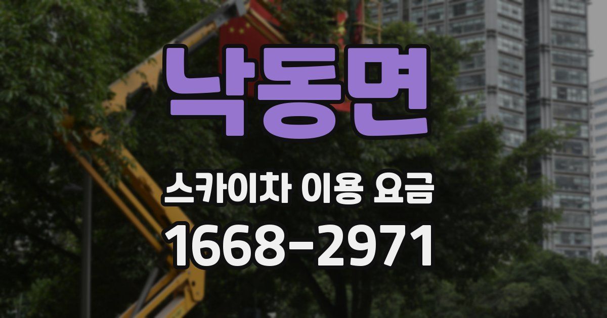 낙동면 스카이차 이용 요금