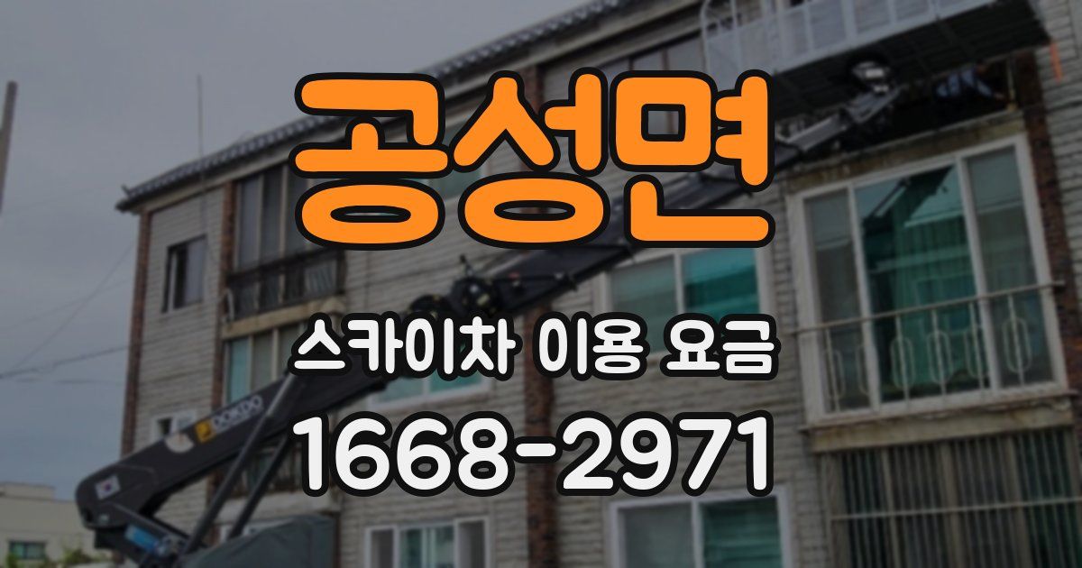공성면 스카이차 이용 요금