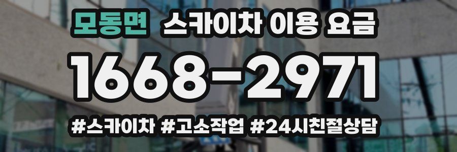 모동면 스카이차 이용 요금
