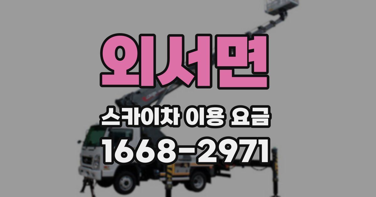 외서면 스카이차 이용 요금