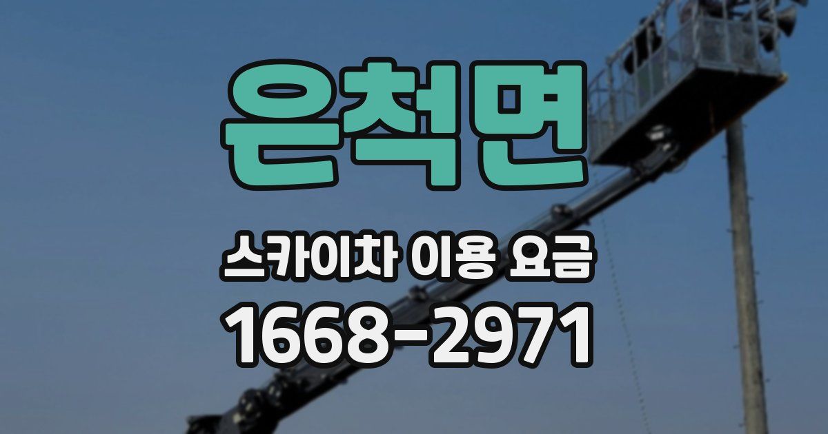 은척면 스카이차 이용 요금