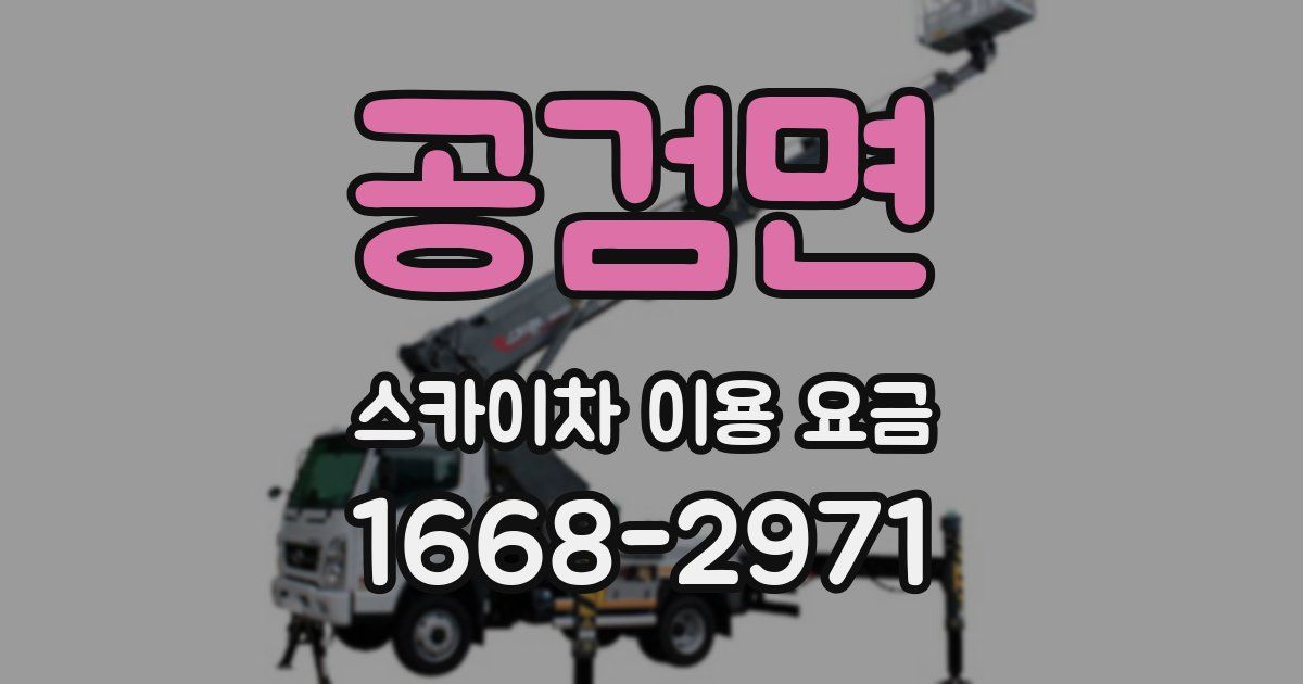 공검면 스카이차 이용 요금