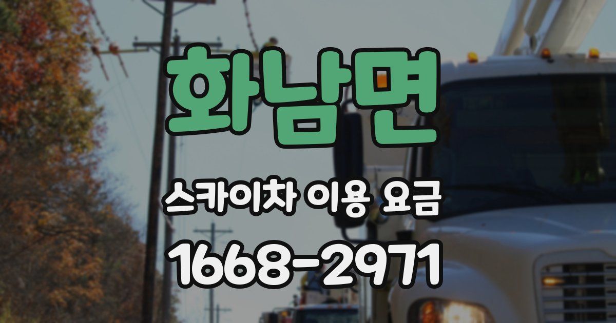 화남면 스카이차 이용 요금