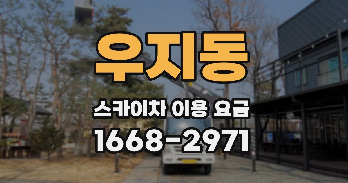 우지동 스카이차 이용 요금