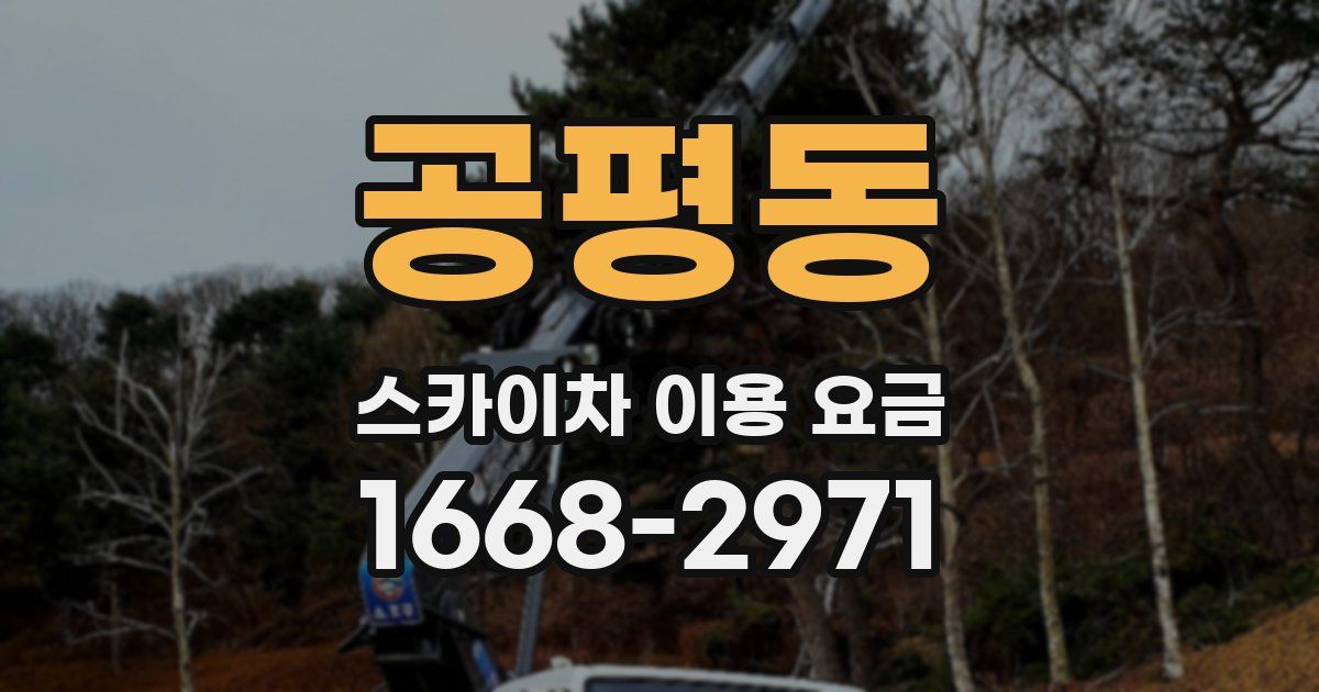 공평동 스카이차 이용 요금