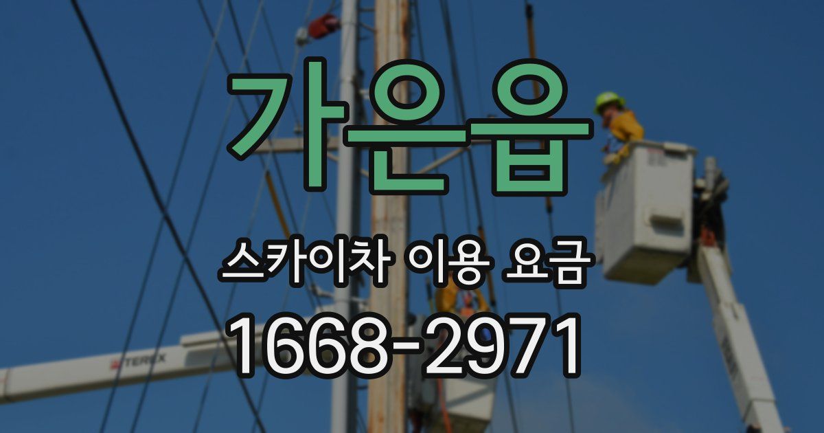 가은읍 스카이차 이용 요금