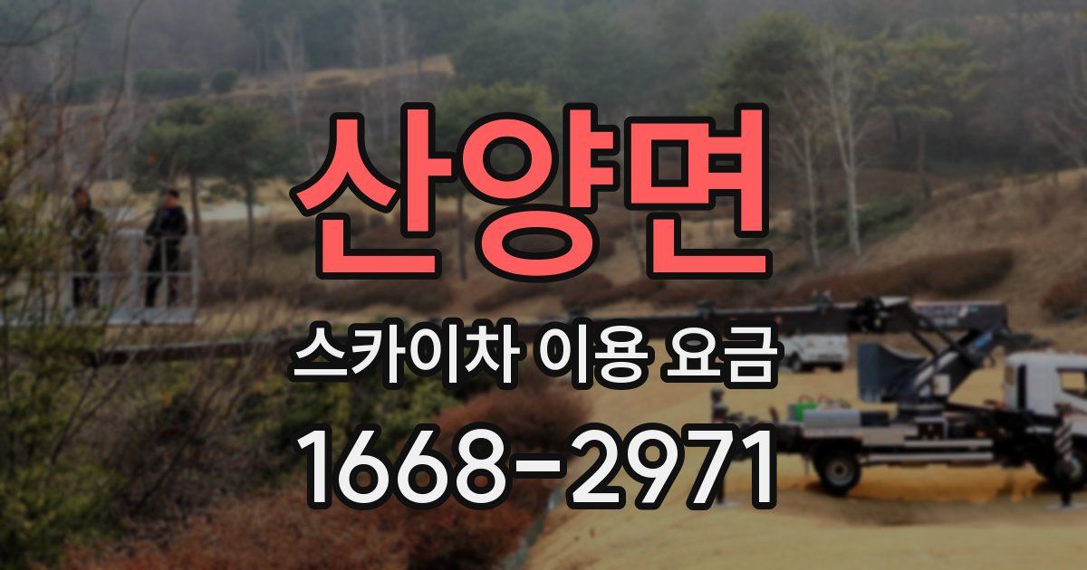 산양면 스카이차 이용 요금