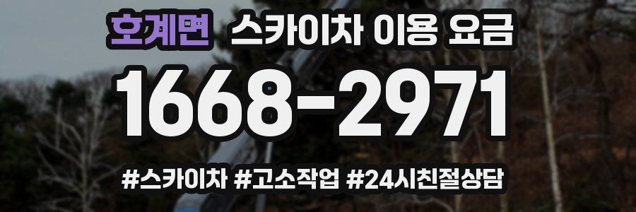 호계면 스카이차 이용 요금
