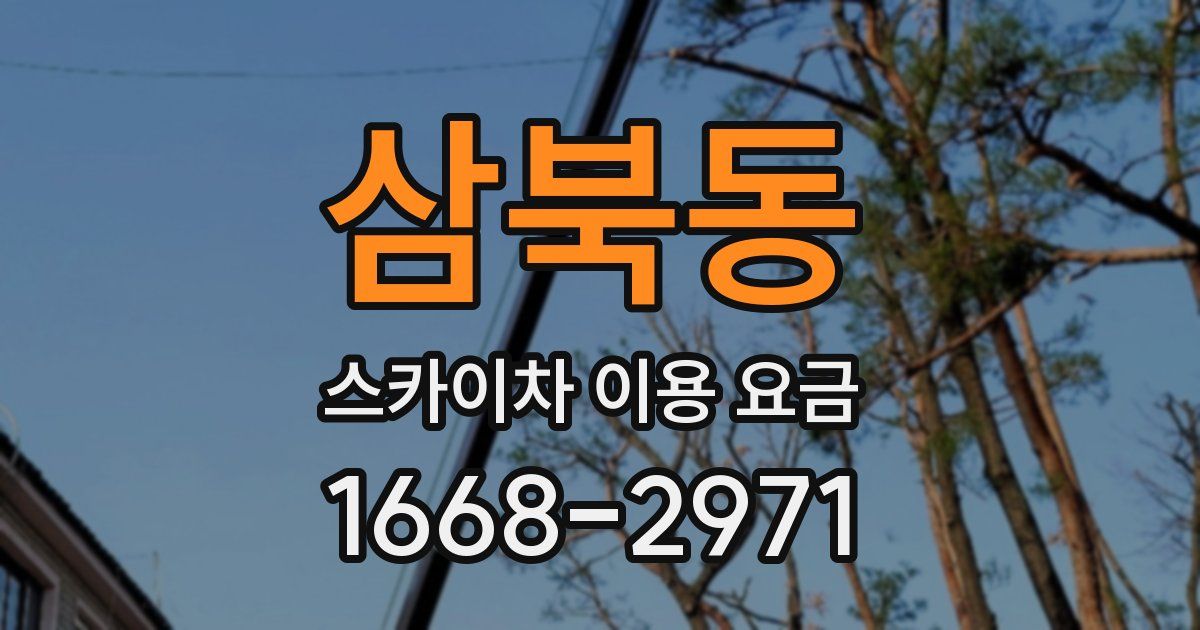 삼북동 스카이차 이용 요금