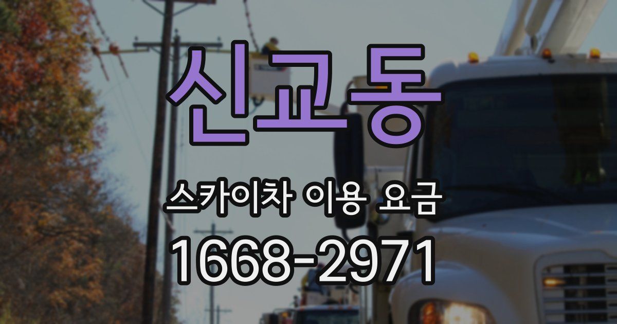 신교동 스카이차 이용 요금