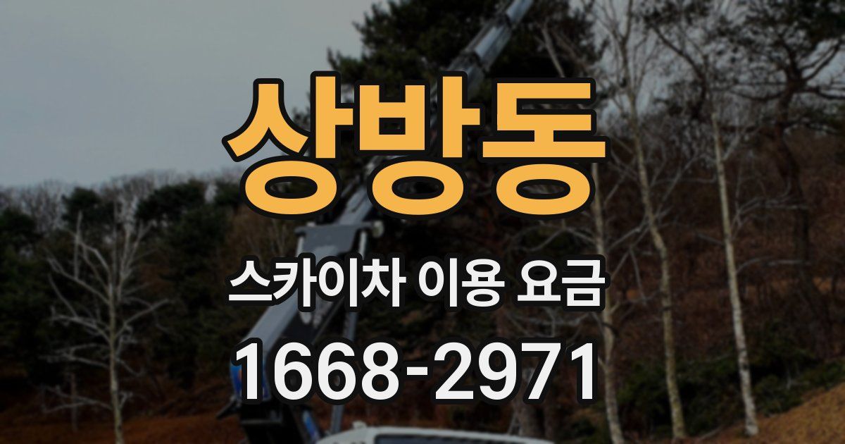 상방동 스카이차 이용 요금